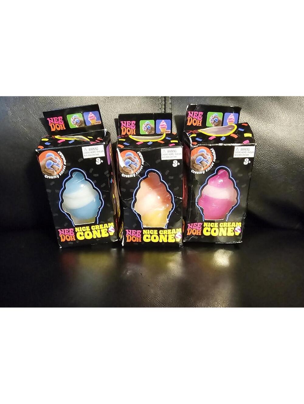 Nice cream cones set of 3 blue pink orange needoh new Nee Doh